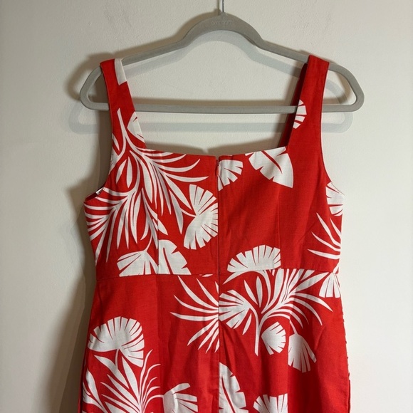BODEN Yolande Shift Dress Cherry Red Jungle Bouquet Size 8L Long - Picture 7 of 11